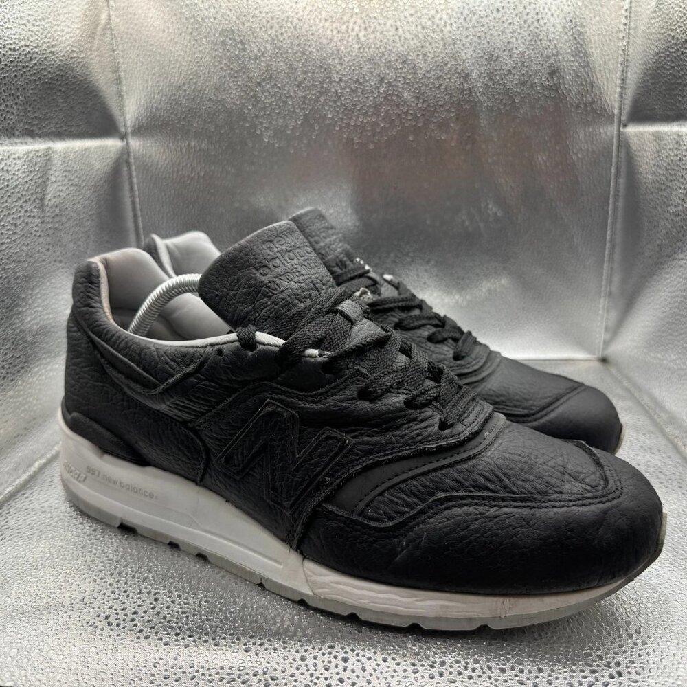 Size 10.5 New Balance 997 Leather Bison Capsule Black Mens Lace Up Shoes M997BSO